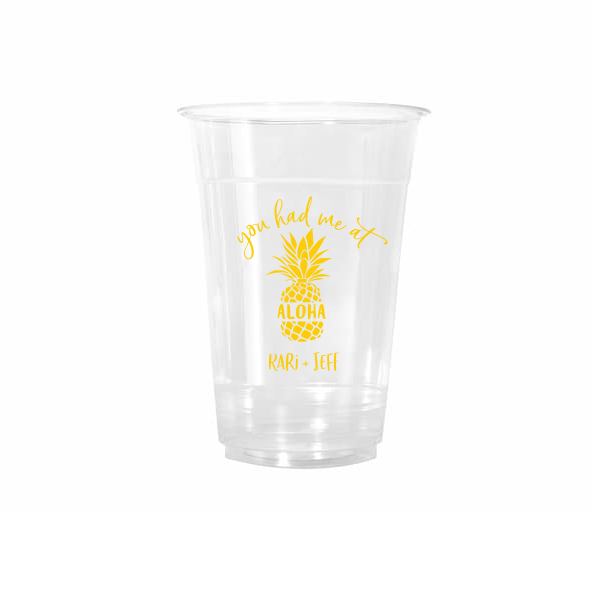 50 You Had Me At Aloha Cup - Personalized Engagement 16-oz. Cold Cup (Ink)