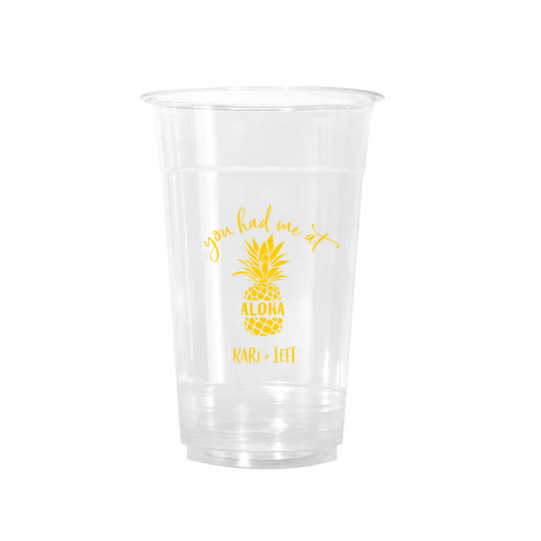 50 You Had Me At Aloha Cup - Personalized Engagement 20-oz. Cold Cup (Ink)
