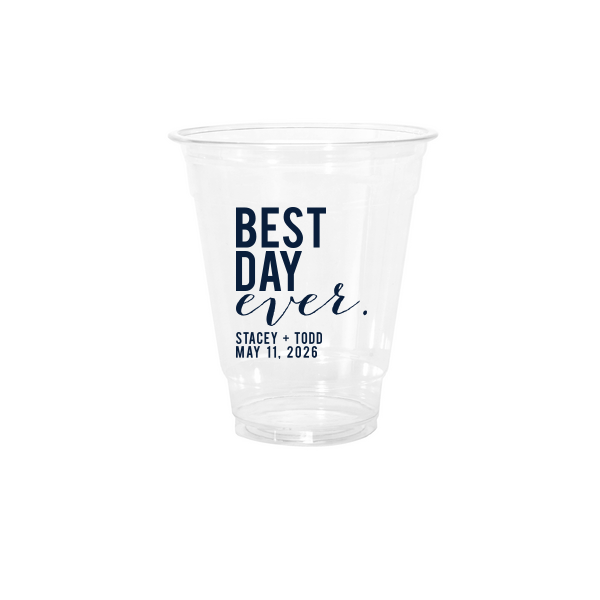 50 Best Day Ever Block Names Cup - Personalized Anniversary 12-oz. Cold Cup (Ink)