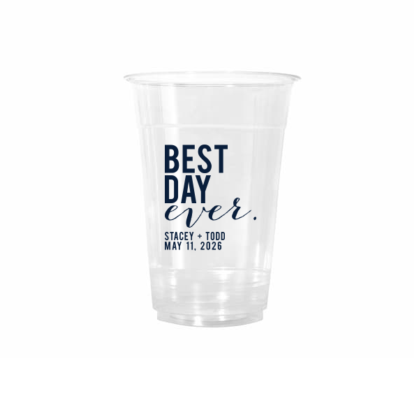 50 Best Day Ever Block Names Cup - Personalized Anniversary 16-oz. Cold Cup (Ink)