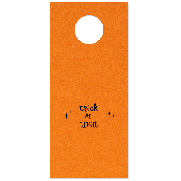 25 Trick Or Treat Door Hanger - Personalized Door Hanger (Foil)