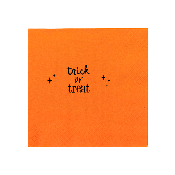 50 Trick Or Treat Napkin - Personalized Cocktail Napkin (Foil)