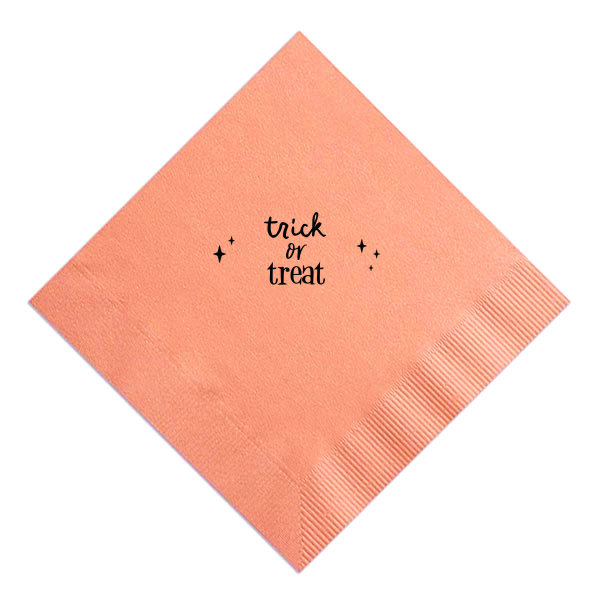 50 Trick Or Treat Napkin - Personalized Luncheon Napkin (Foil)