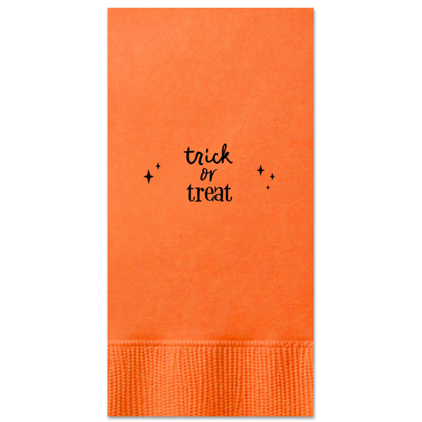 50 Trick Or Treat Napkin - Personalized Paper Guest Towel (Foil)