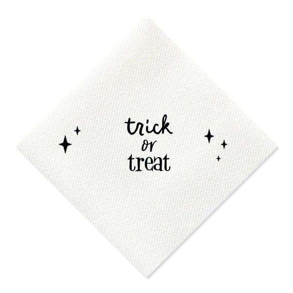 50 Trick Or Treat Napkin - Personalized Petite Cocktail Napkin (Foil)