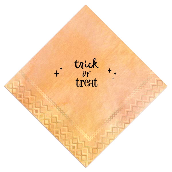 50 Trick Or Treat Napkin - Personalized Cocktail Napkin (Foil)