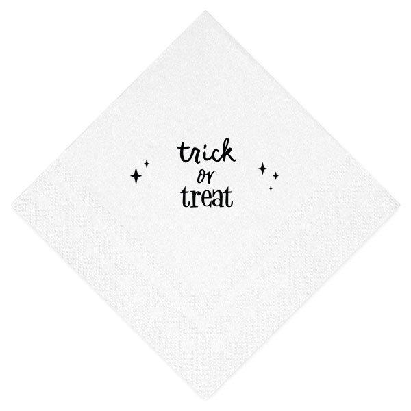 50 Trick Or Treat Napkin - Personalized Cocktail Napkin (Foil)