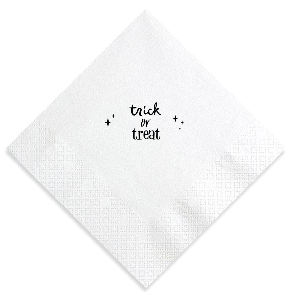50 Trick Or Treat Napkin - Personalized Luncheon Napkin (Foil)