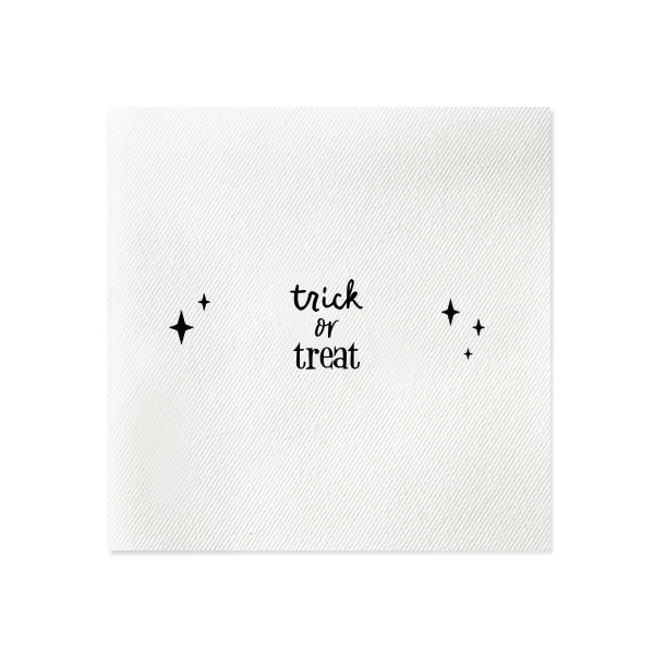 50 Trick Or Treat Napkin - Personalized Extra-Large Dinner Napkin (Foil)