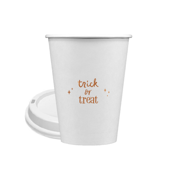50 Trick Or Treat Cup - Personalized 12-oz. Single Wall Paper Hot Cup (Ink)
