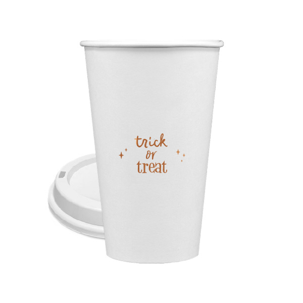 50 Trick Or Treat Cup - Personalized 16-oz. Single Wall Paper Hot Cup (Ink)