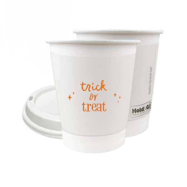 50 Trick Or Treat Cup - Personalized 8-oz. Double Wall Paper Hot Cup (Ink)