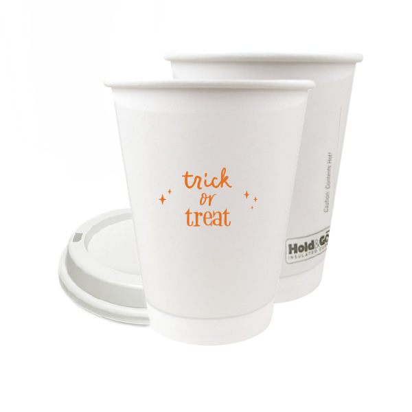 50 Trick Or Treat Cup - Personalized 12-oz. Double Wall Paper Hot Cup (Ink)