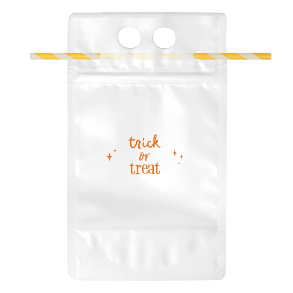25 Trick Or Treat Drink Pouch - Personalized Drink Pouch (Foil)