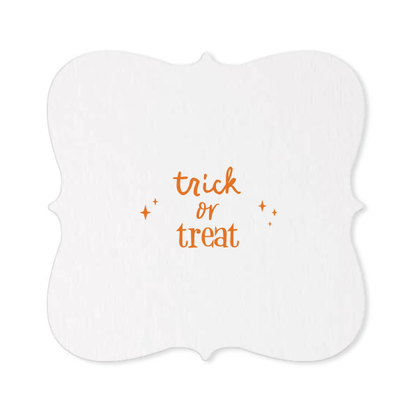 50 Trick Or Treat Coaster - Personalized Fancy Coaster (Foil)