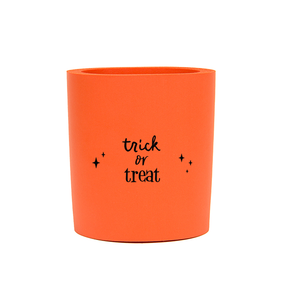 12 Trick Or Treat Can Cooler - Personalized Round Can Cooler (Ink)