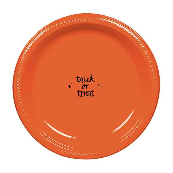25 Trick Or Treat Plate - Personalized Appetizer Plate (Foil)