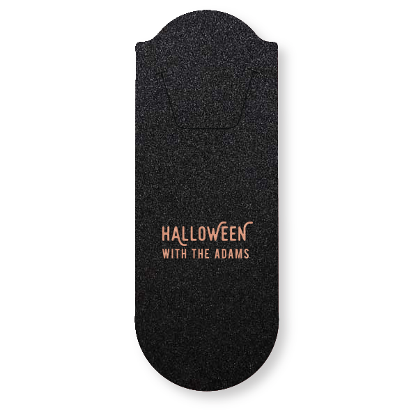 25 Light Up the Halloween Night Bookmark - Personalized Rounded Bookmark (Foil)