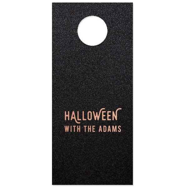 25 Light Up the Halloween Night Door Hanger - Personalized Door Hanger (Foil)