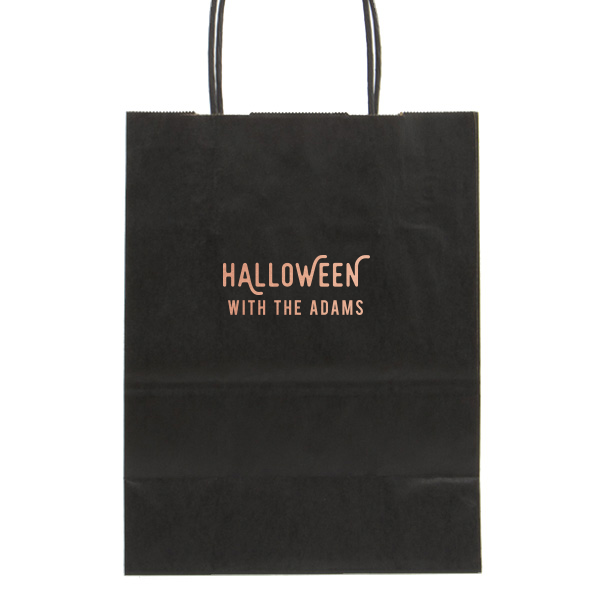 25 Light Up the Halloween Night Bag - Personalized Gift Bag (Foil)