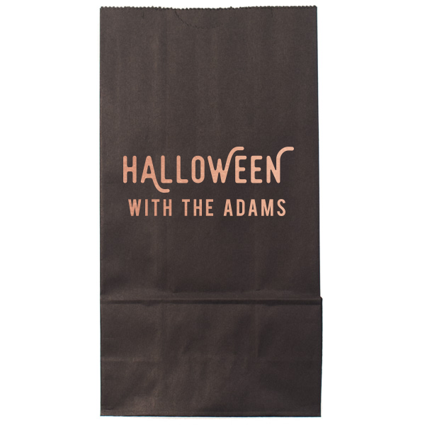 25 Light Up the Halloween Night Bag - Personalized Popcorn Bag (Foil)