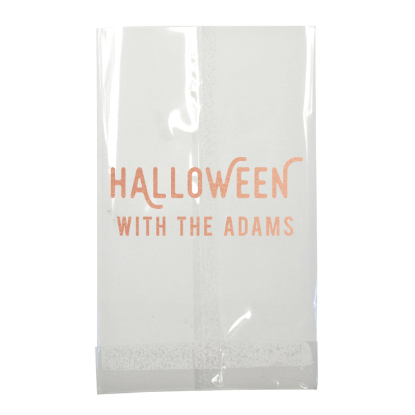 25 Light Up the Halloween Night Bag - Personalized Small Cellophane Bag (Foil)