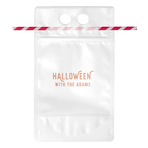 25 Light Up the Halloween Night Drink Pouch - Personalized Drink Pouch (Foil)