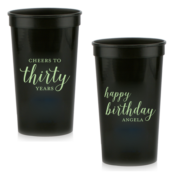 50 Cheers to Years Cup - Personalized Birthday 22-oz. Stadium Cup (Ink)