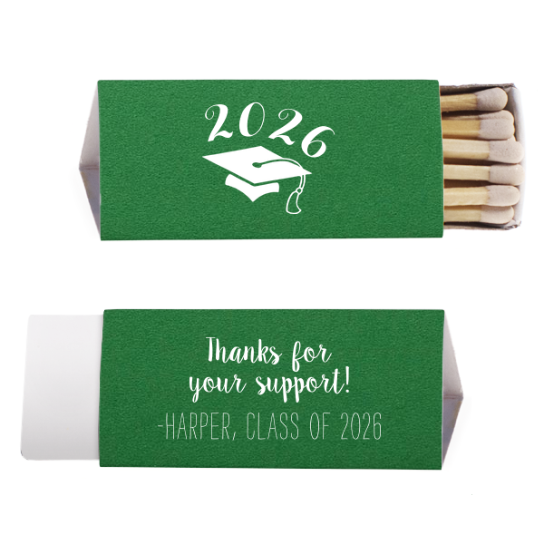 Thank You Graduation Cap Matchbox