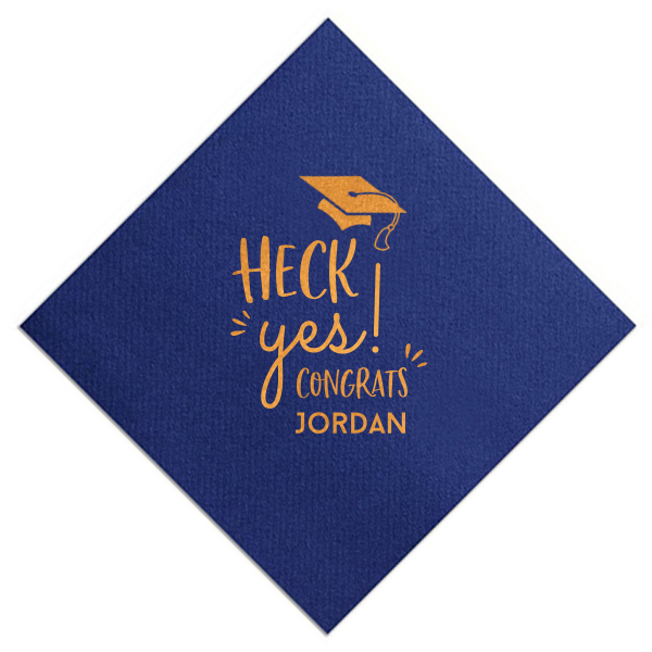 Heck Yes! Grad Napkin