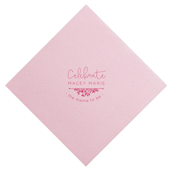 50 Celebrate the Mama to Be Napkin - Personalized Baby Shower Cocktail Napkin (Foil)