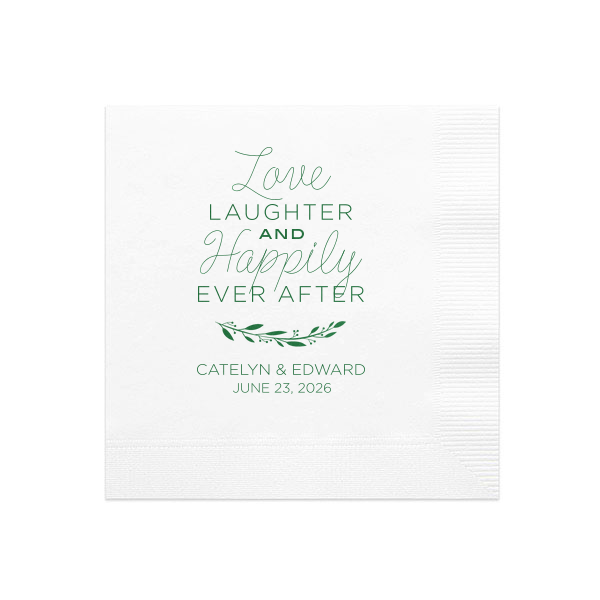 Personalized Honeydew Cocktail Napkin with Satin Fuchsia Foil Color has a Branch 4 graphic and is good for use in Floral themed parties and couldn't be more perfect. It's time to show off your impeccable taste.