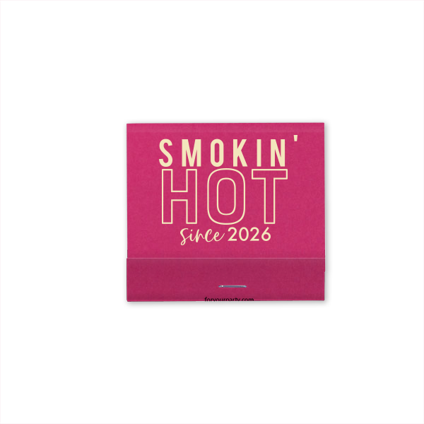 ForYourParty's personalized Natural Sage 30 Strike Matchbook with Shiny Fuchsia Foil will impress guests like no other. Make this party unforgettable.