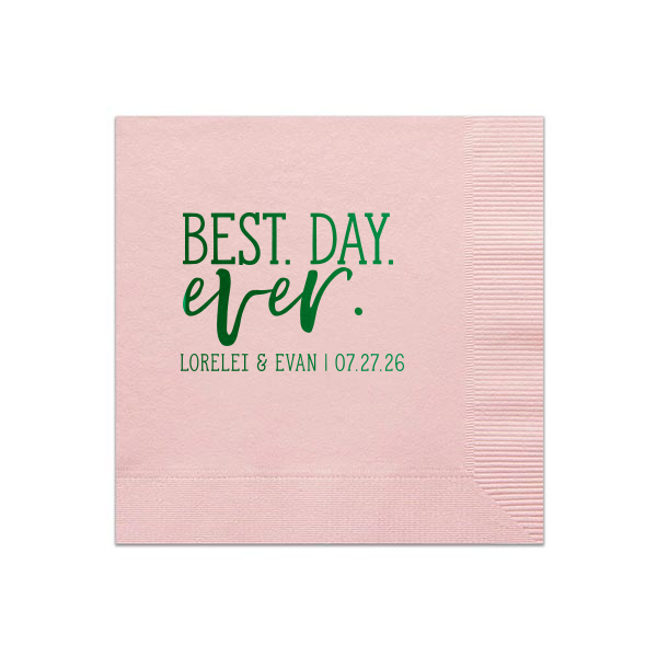 50 Best. Day. Ever. Napkin - Personalized Anniversary Luncheon Napkin (Foil)