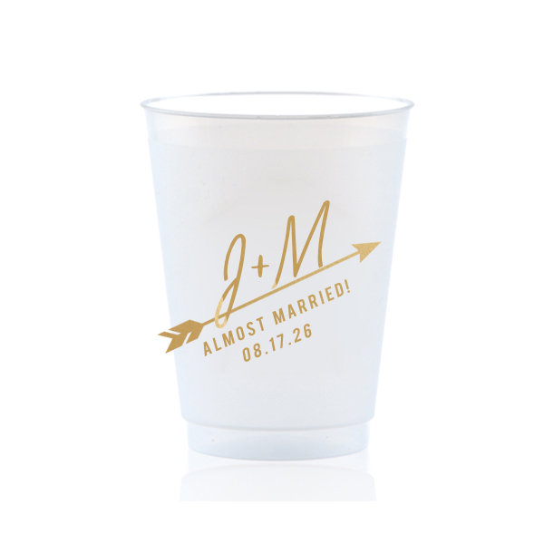 The ever-popular Almost Married Arrow Cup is good for use in Rehearsal Dinner, Bachelor/Bachelorette and Wedding themed parties and couldn't be more perfect. It's time to show off your impeccable taste.