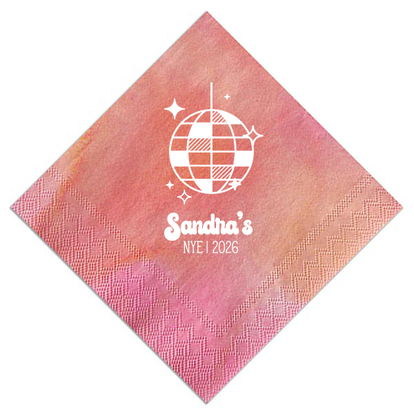 Our personalized Fuchsia Cocktail Napkin with Matte White Foil are a must-have for your next event—whatever the celebration!