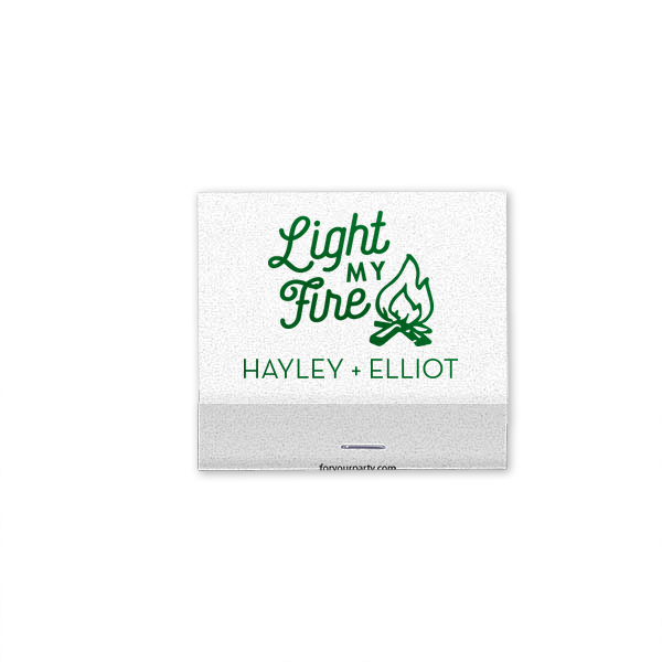 25 Light My Fire Matchbook - Personalized Wedding 30-Strike Matchbook (Foil)
