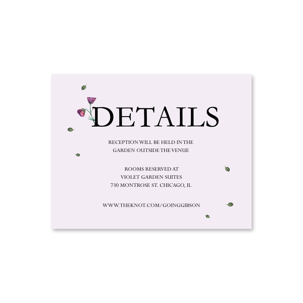 10 Love Is In The Air Details Card - Personalized Wedding Details Card (Photo)