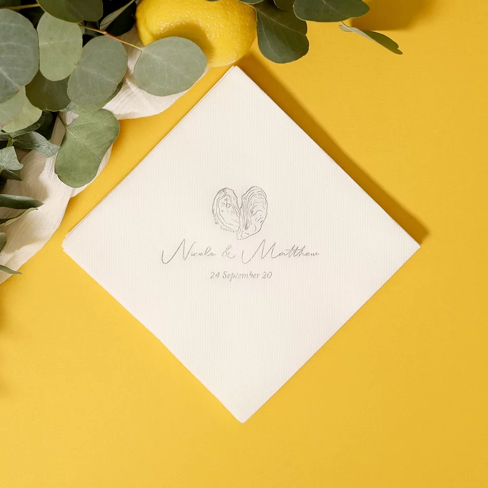 Classic Italian Wedding Oyster Napkin