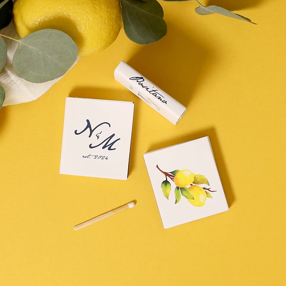 Classic Italian Wedding Lemon Matchbox