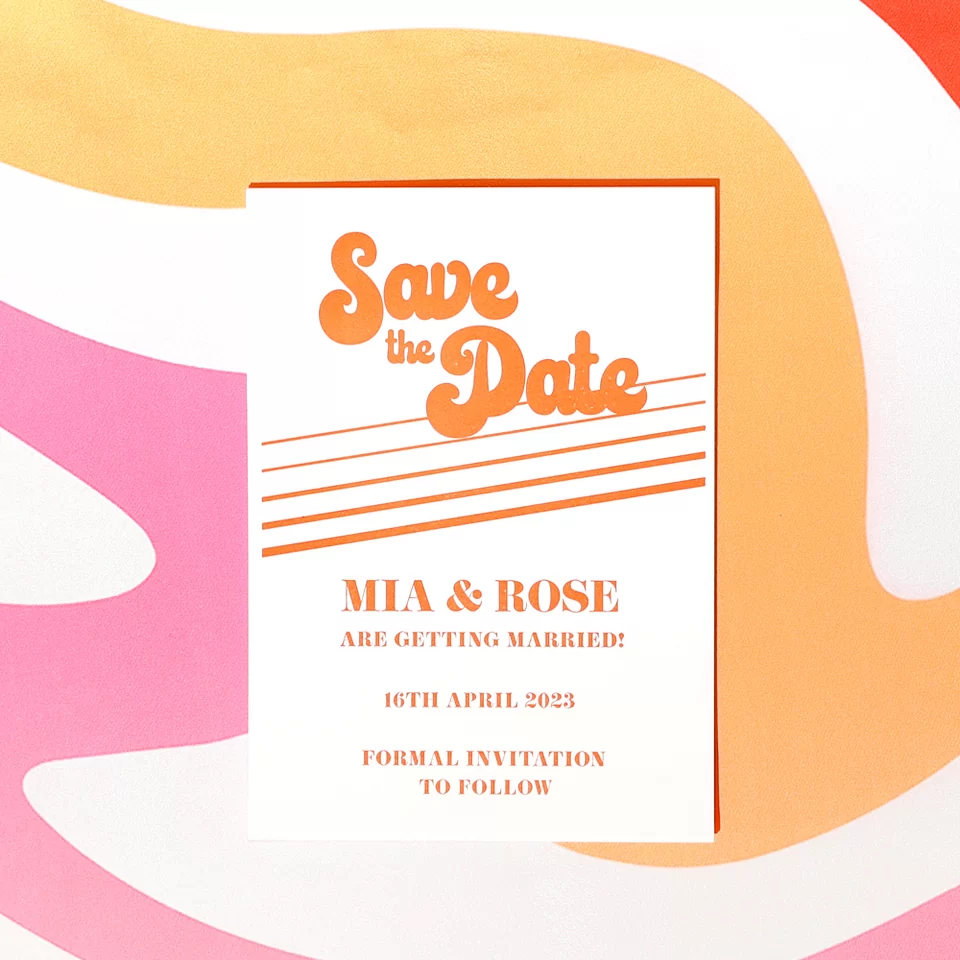 Mod Mediterranean Retro Save the Date