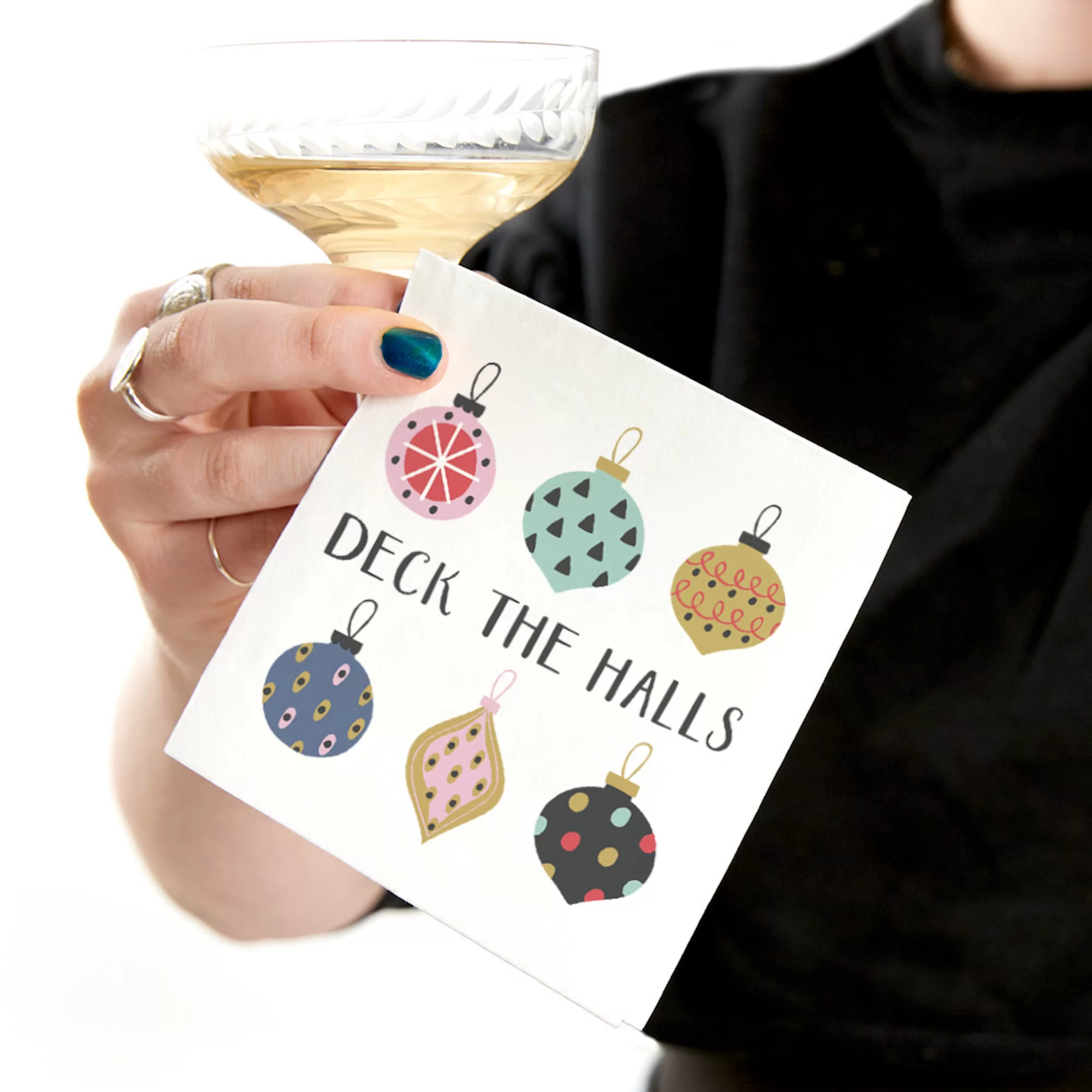 Deck The Halls Photo Cocktail Napkins - Pack of 20 or 50