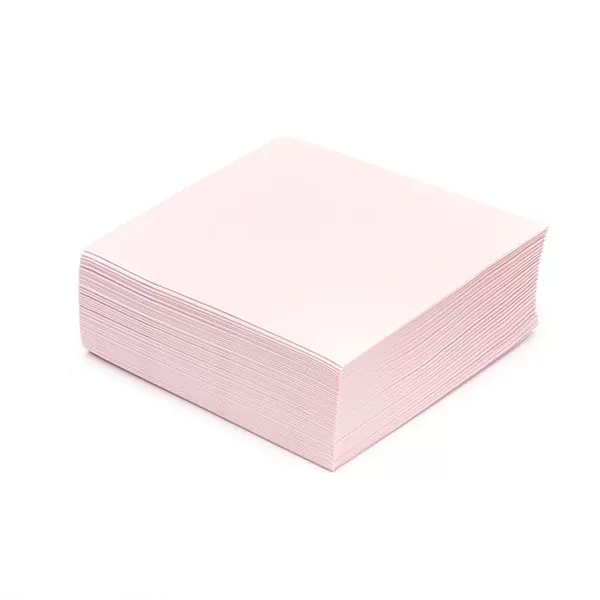 Pastel Pink Linen Like stack of napkins