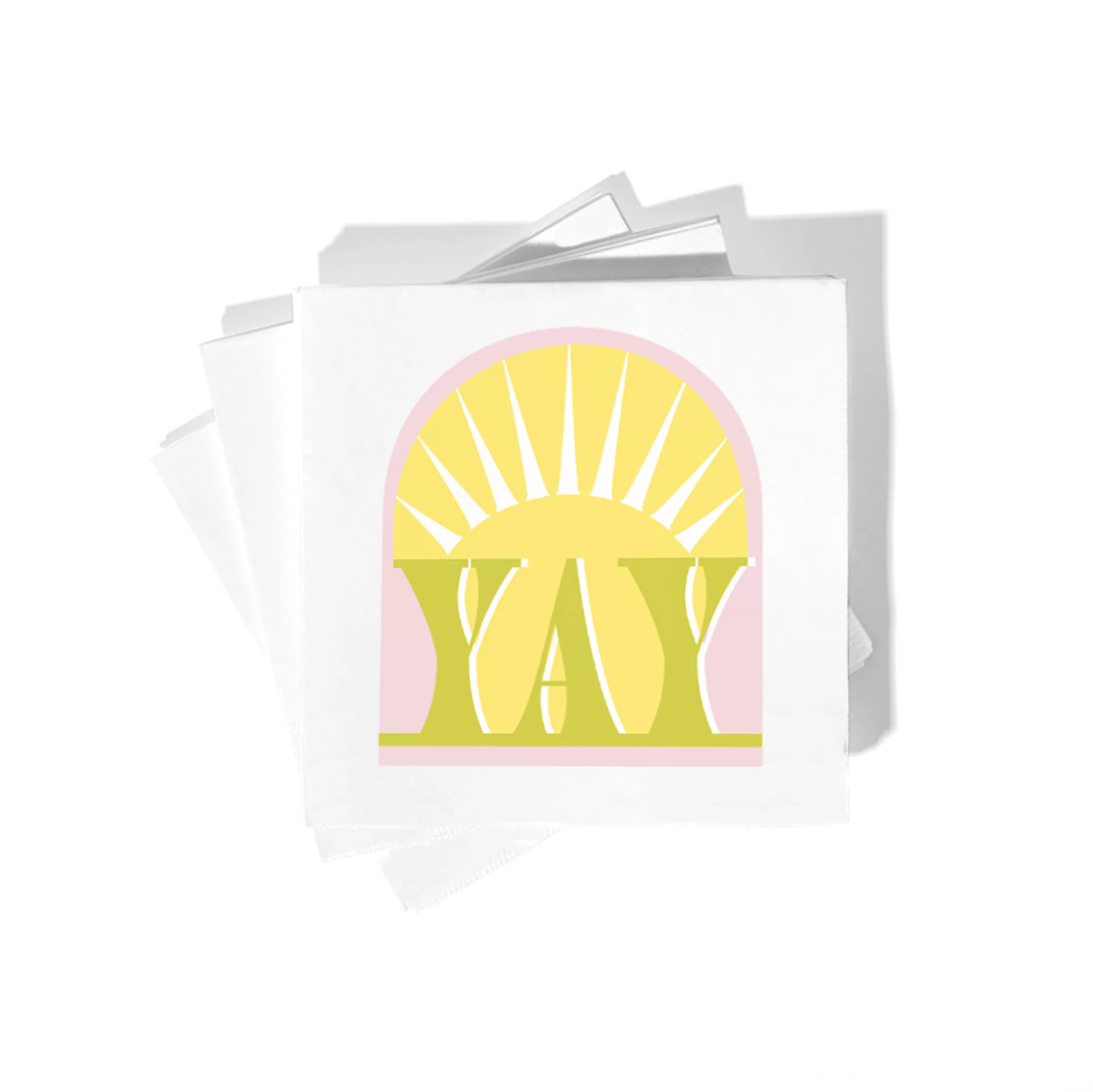 Sunburst Yay Photo Cocktail Napkins - Pack of 20 or 50 - Personalized Birthday Party Ready Napkins (Packs)