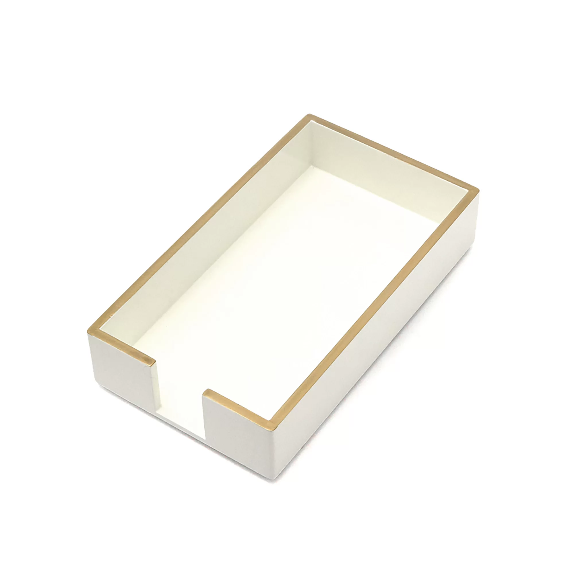 white guest towel tray