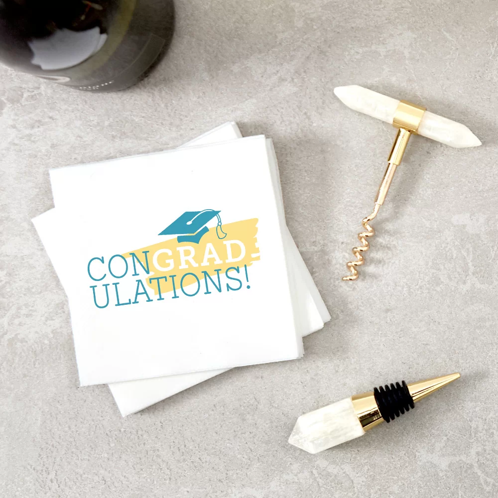 ConGRADulations Photo Cocktail Napkins