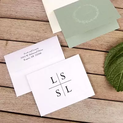 Panel Note Card with Envelope (Foil)