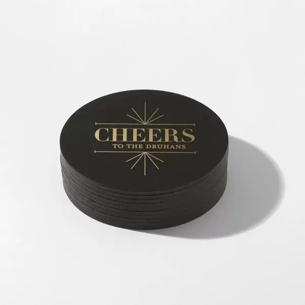 Round Leather Coaster (Foil)