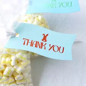 Letterpress Wave Gift Tag