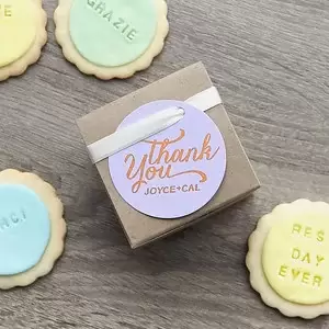 Letterpress Large Round Gift Tag